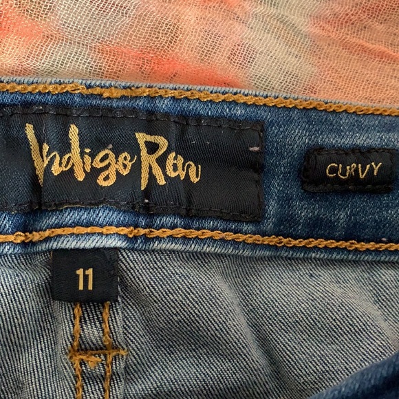 Indigo Rein High-Wasted Jean Shorts. - Picture 2 of 6